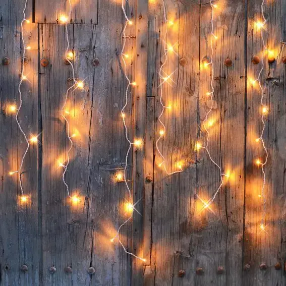 Tenda luminosa interconnettabile Alt.2 m L2 m Bianco caldo 96 LED