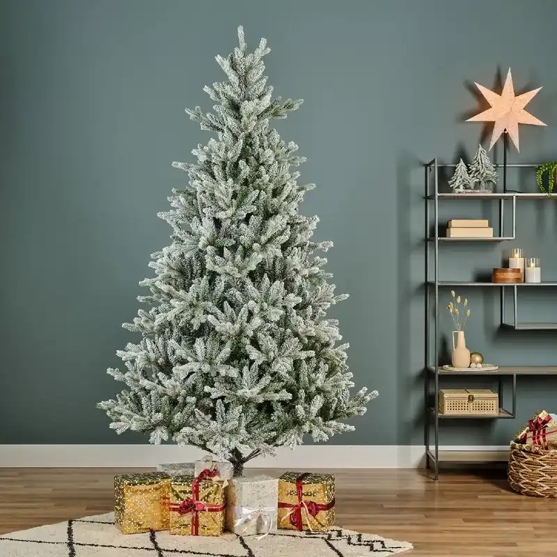 Albero di Natale artificiale Allix Alt. 180 cm Verde innevato