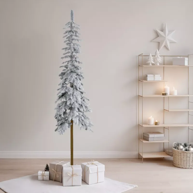 Albero di Natale artificiale Sierra Alt. 120 cm Verde innevato