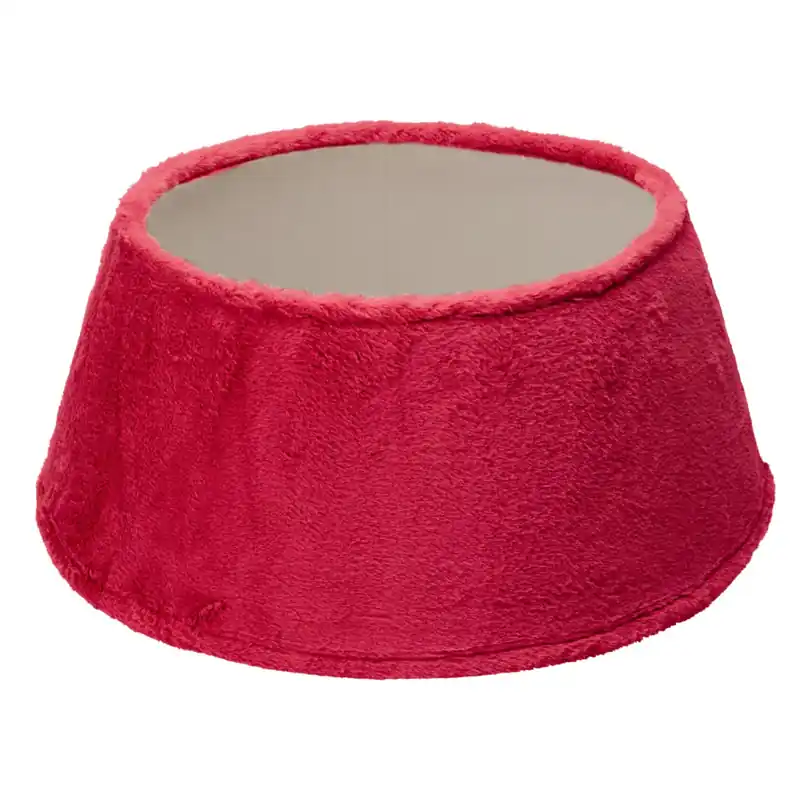 Copribase albero di Natale (D55 cm) Ecopelliccia Rossa