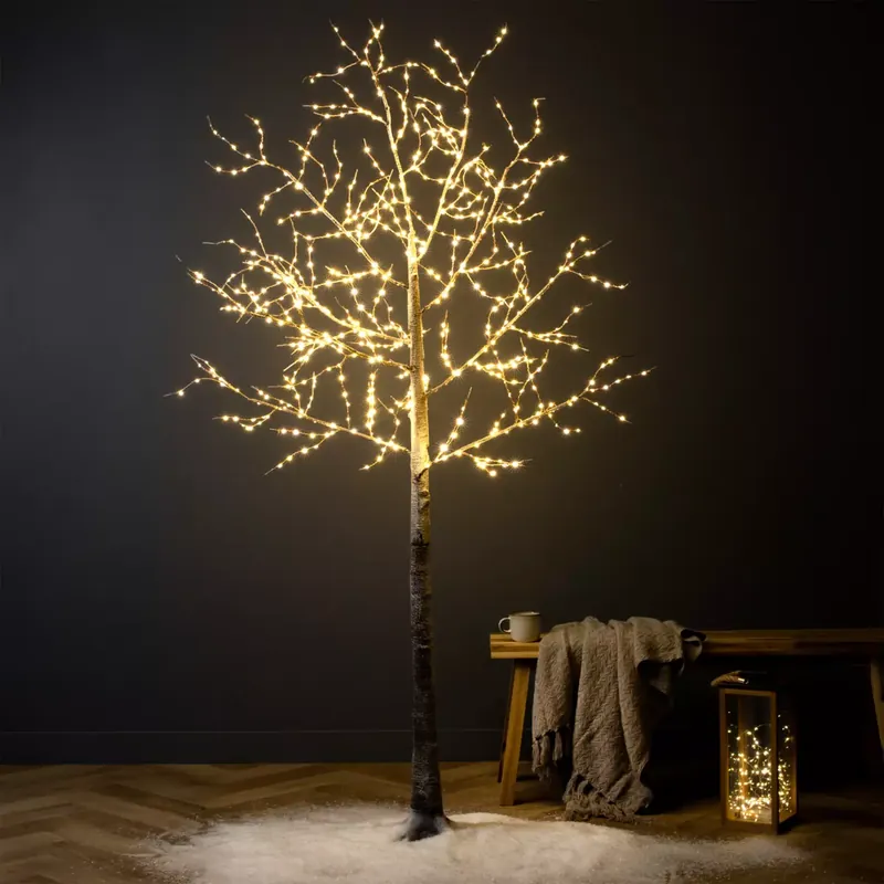 Albero luminoso 750 LED (H220 cm) Betulla Bianco caldo
