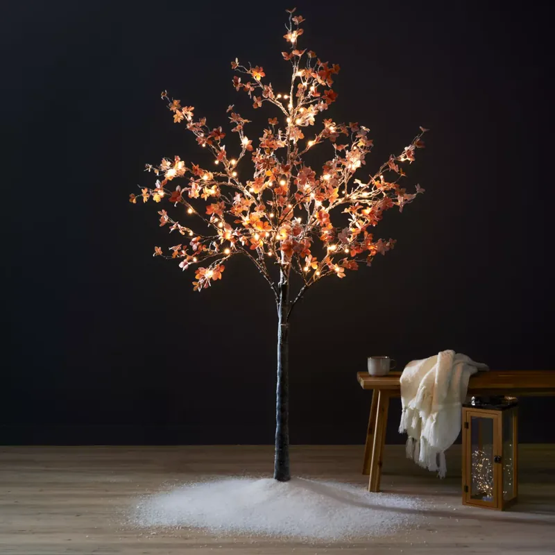 Albero luminoso 96 LED (H180 cm) Quercia innevata Bianco caldo