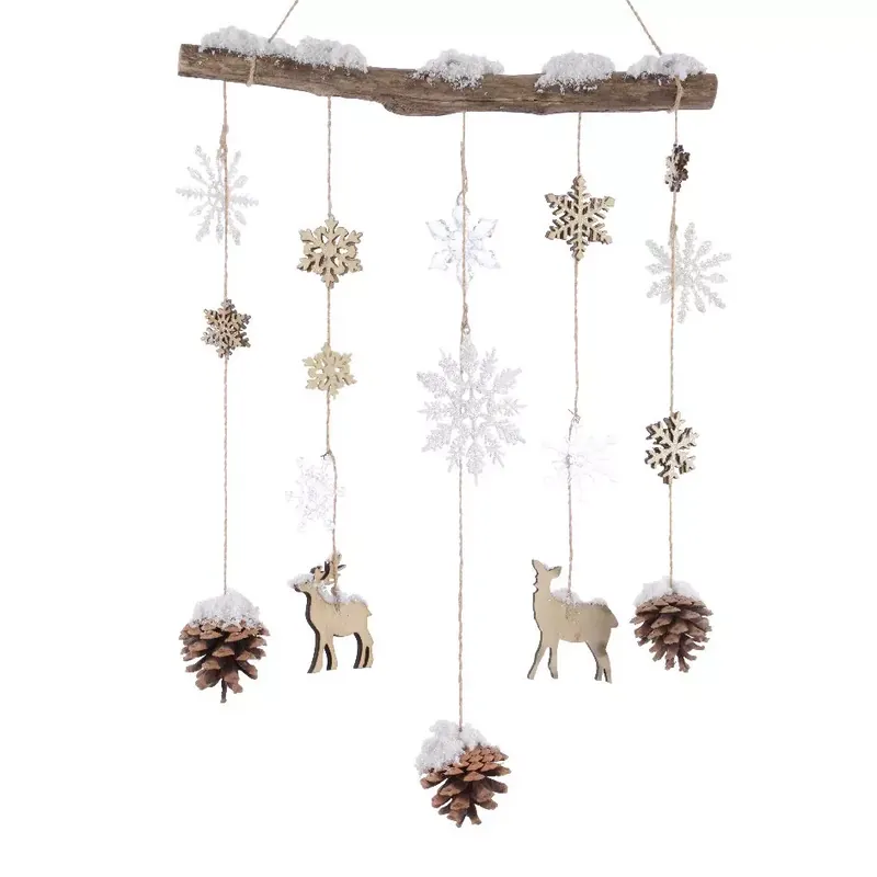 Fiocchi di Natale da appendenre legno (75 cm) Fiocchi Naturale