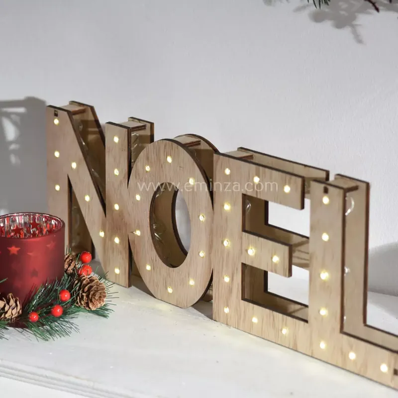 Lettere luminose "Noël" Bianco caldo 41 LED