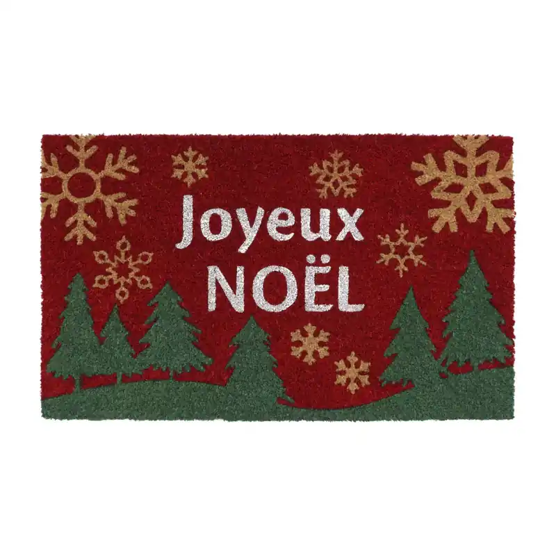 Zerbino di Natale cocco (45 x 75 cm) Joyeux Noël Rosso e verde