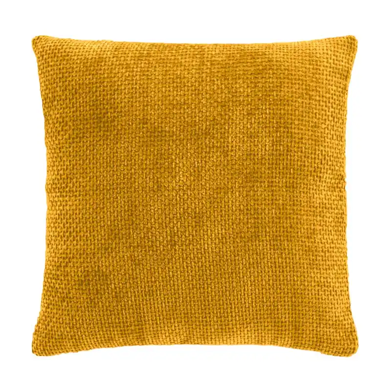 Fodera per cuscino quadrata in velluto (40 x 40 cm) Leo Giallo ocra