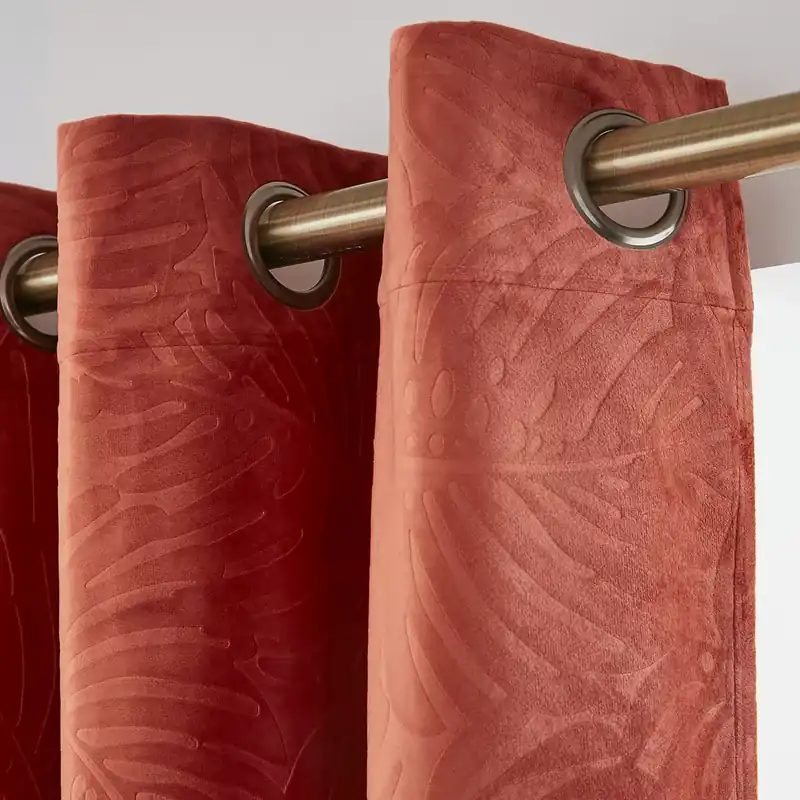 Tenda oscurante velluto (180 x 260 cm) Fern Terracotta