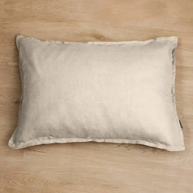 Federa rettangolare lino lavato (80 cm) Louise Beige