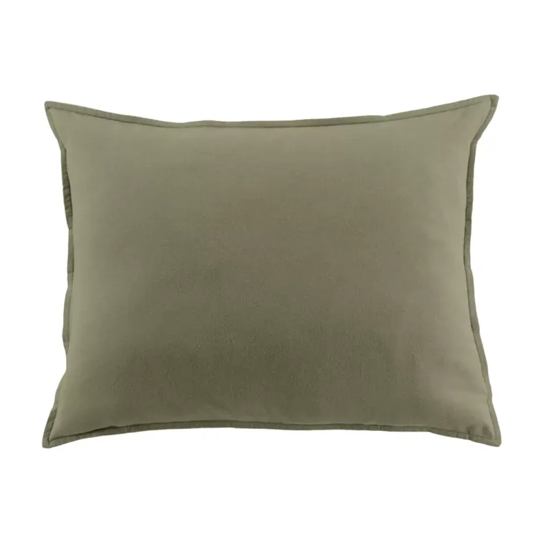 Federa per cuscino rettangolare flanella di cotone (50 x 70 cm) Nina Verde rosmarino