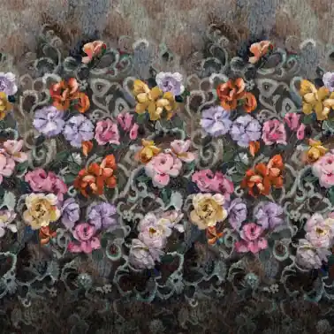 Tapestry Flower Damson PDG1153-02