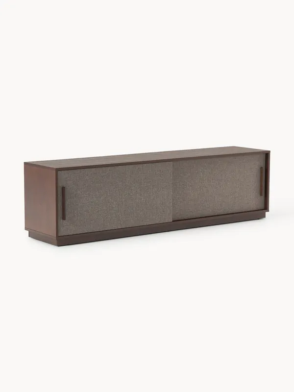Mobile TV in legno con frontale imbottito Wisp