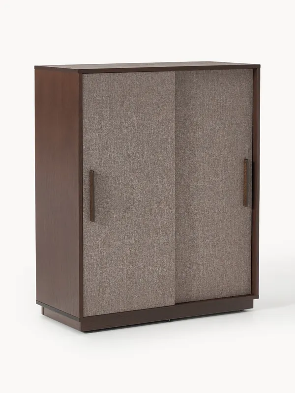 Credenza alta in legno con frontale imbottito Wisp