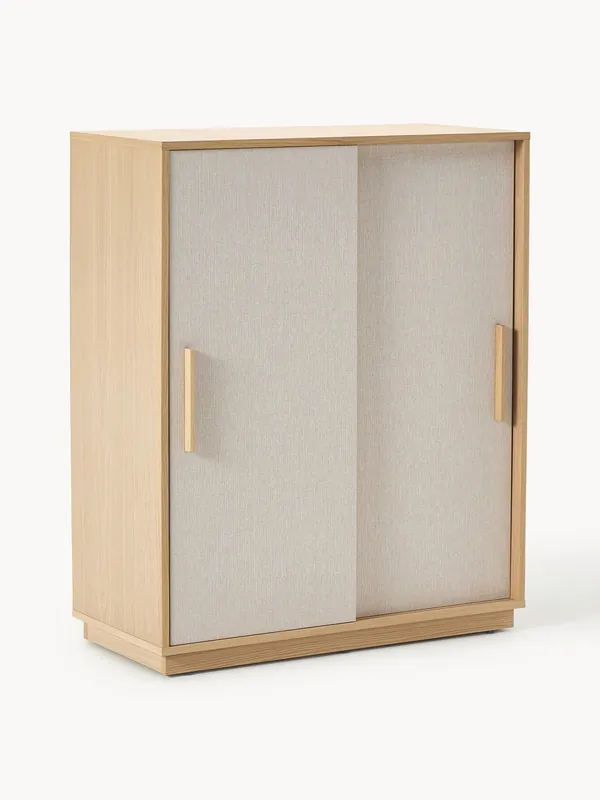 Credenza alta in legno con frontale imbottito Wisp