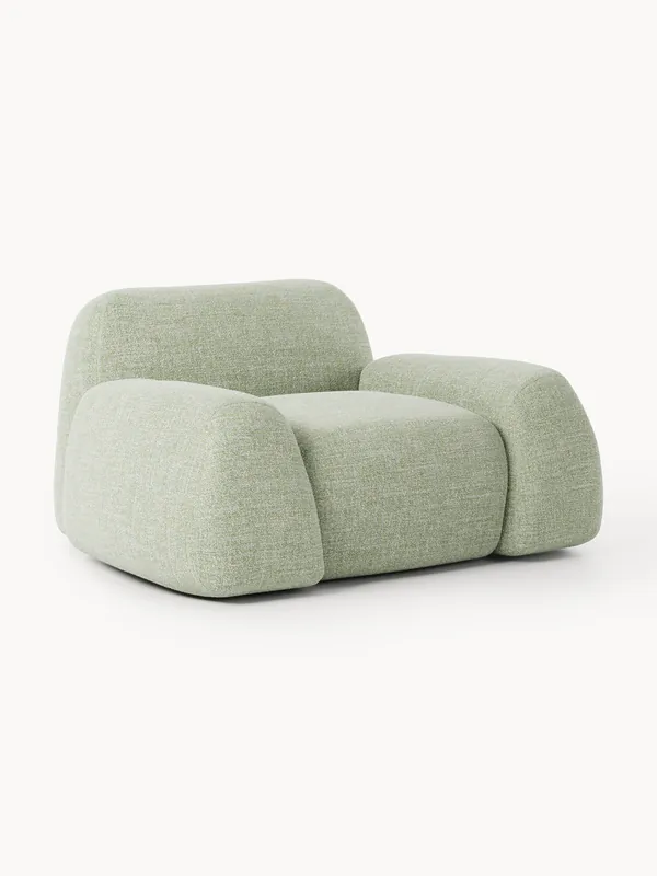 Poltrona lounge in bouclé Wolke