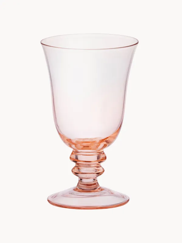 Set di 2 bicchieri da vino in vetro soffiato Leopold