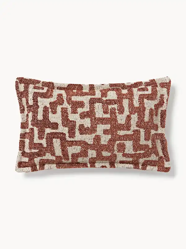 Cuscino in viscosa con motivo jacquard Contia