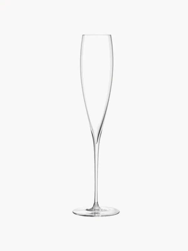 Set di 2 flute da champagne in vetro soffiato Savoy