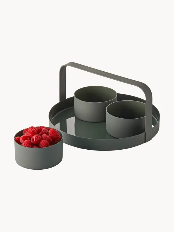 Set ciotole con vassoio da portata Clara 4 pz