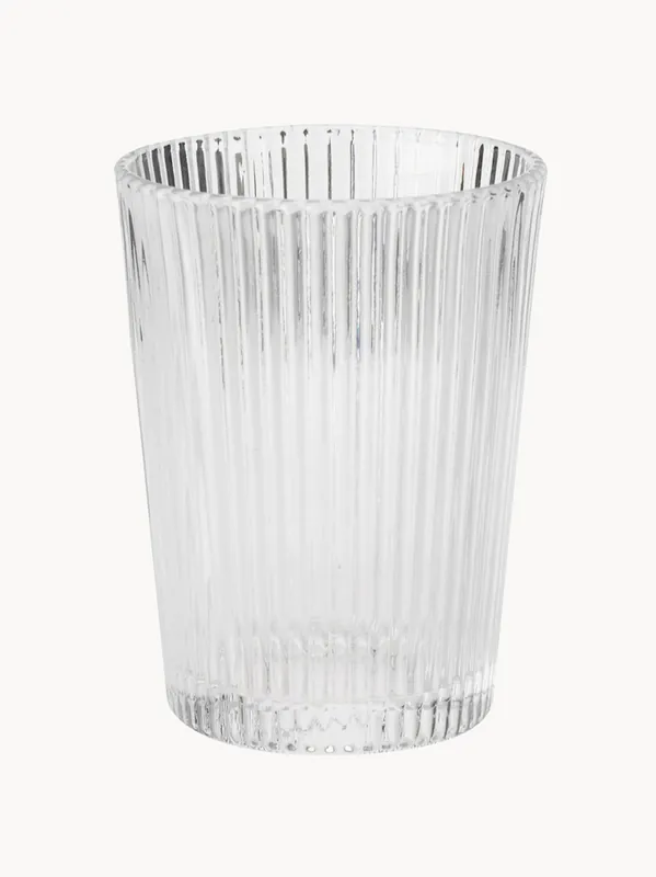 Set di 6 bicchieri con rilievo Pilastro