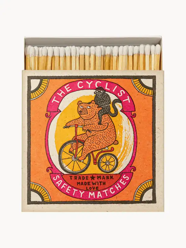 Scatola di fiammiferi di design The Cyclist