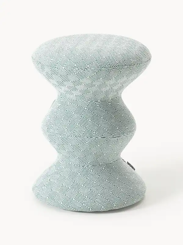 Pouf rotondo imbottito Zig Zag