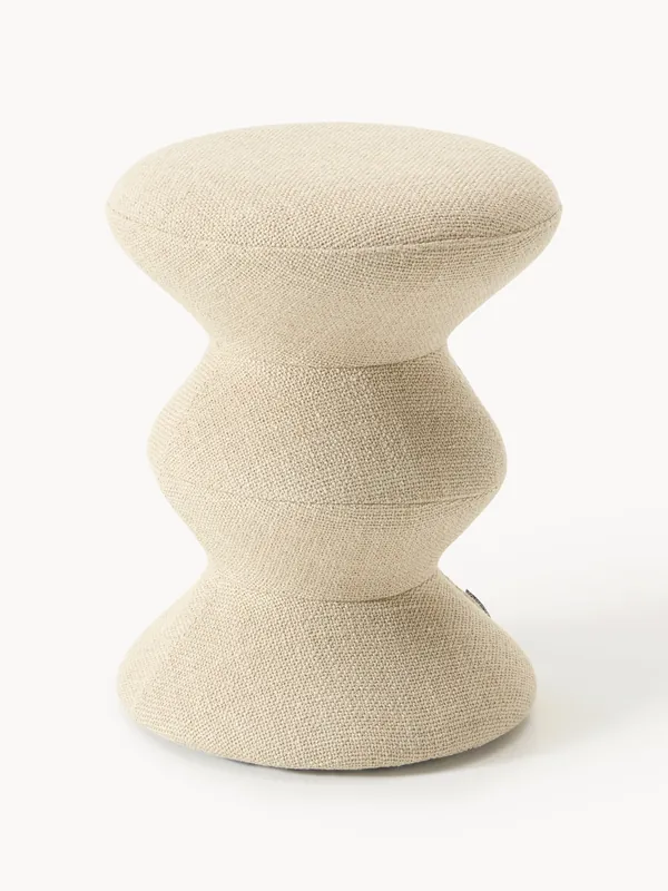 Pouf rotondo imbottito Zig Zag