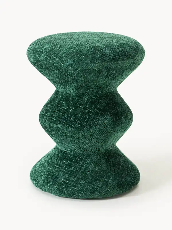 Pouf rotondo imbottito Zig Zag