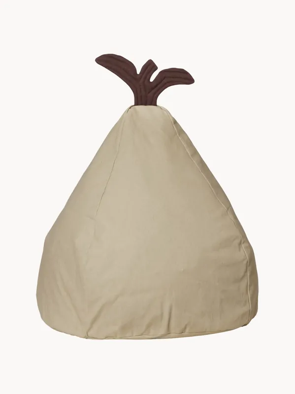 Pouf sacco in cotone organico Pear Bean