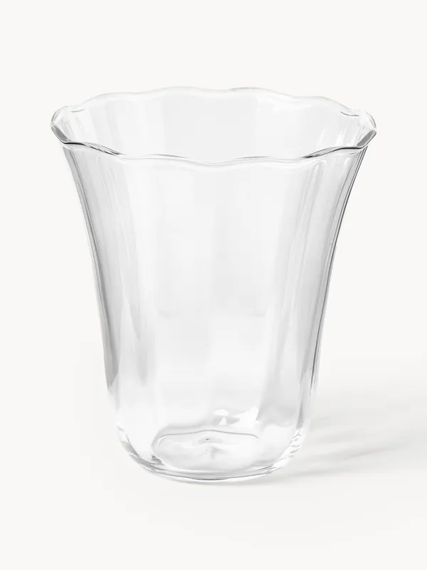 Set di 4 bicchieri in vetro soffiato Tulya