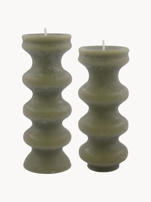 Set di 2 candele fatte a mano Mura