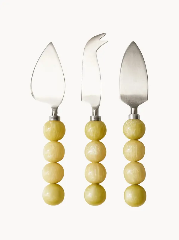 Set di 3 coltelli da formaggio in acciaio inossidabile Muriel