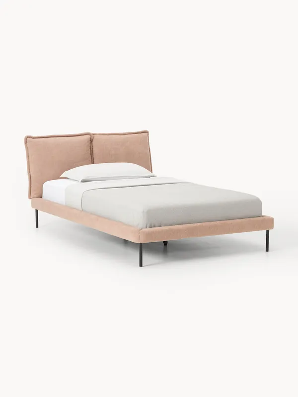 Letto imbottito in teddy bouclé Amelia