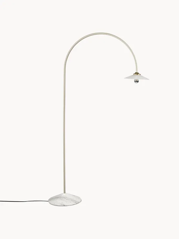 Lampada ad arco fatta a mano con base in marmo Moou
