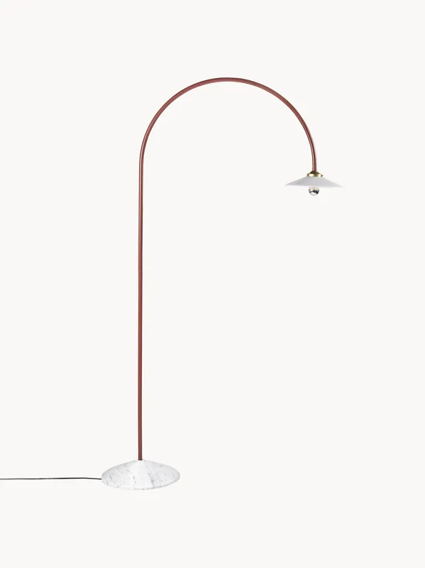 Lampada ad arco fatta a mano con base in marmo Moou