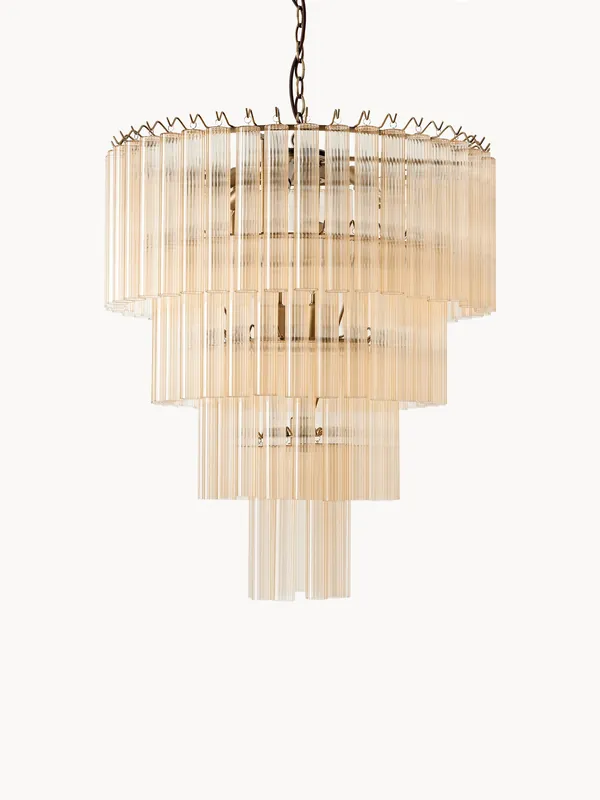 Lampadario grande in vetro Janae