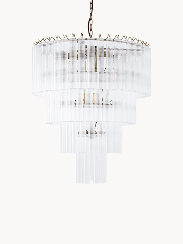 Lampadario grande in vetro Janae