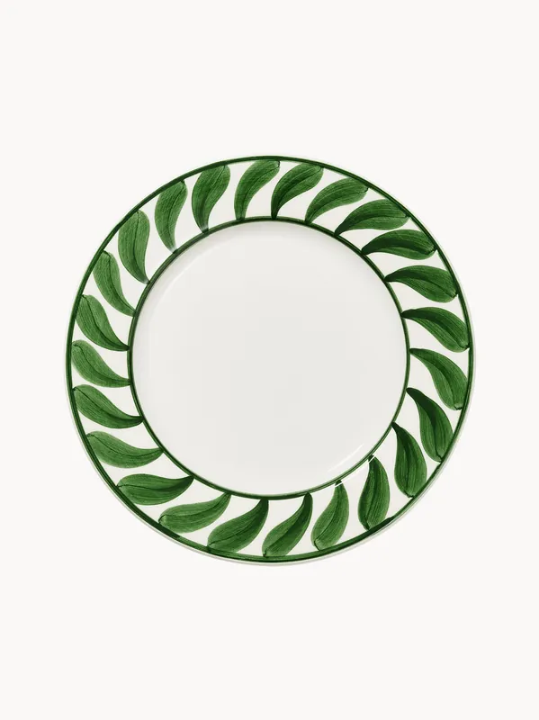Piatto piano dipinto a mano Swirl