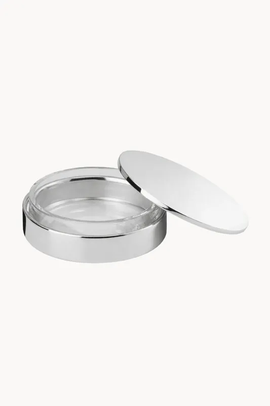 Burriera in vetro soffiato e argento placcato Giacomo