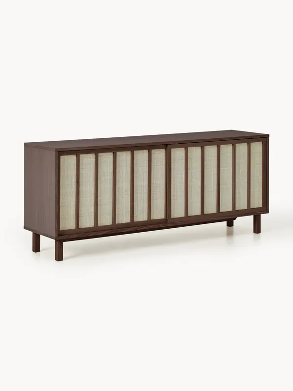 Credenza con frontali in rattan Echo