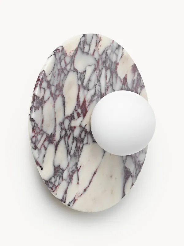Lampada da parete e soffitto in marmo Calacatta viola Cehlani