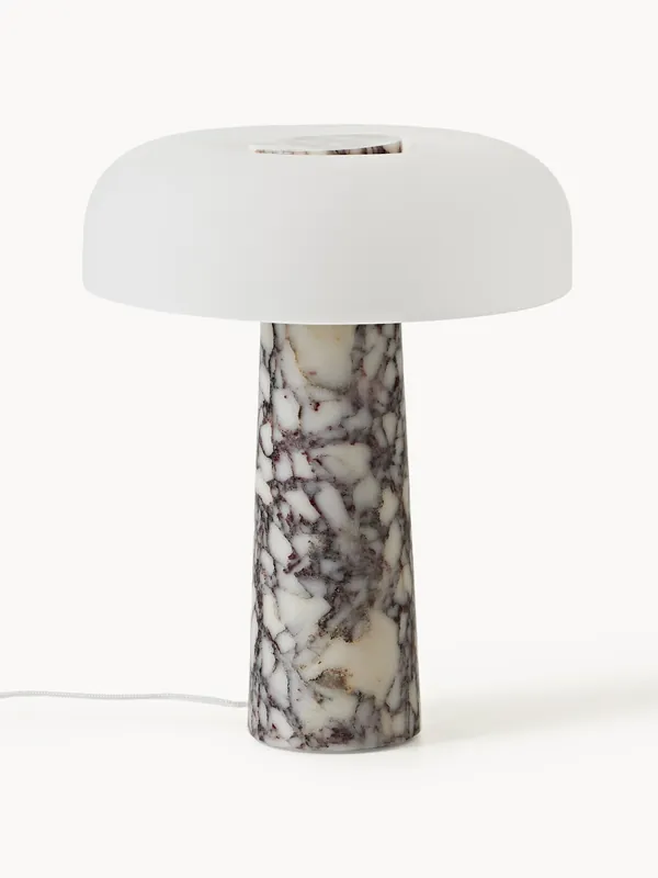 Lampada da tavolo con base in marmo Calcatta viola Carla