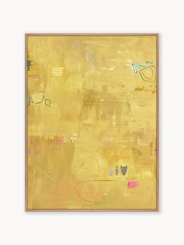 Dipinto su tela dipinto a mano Yellow Petite