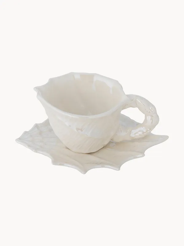 Tazza da caffè con piattino Shellie
