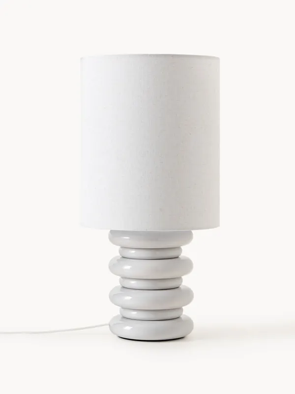 Lampada da tavolo con base in legno Nicolas
