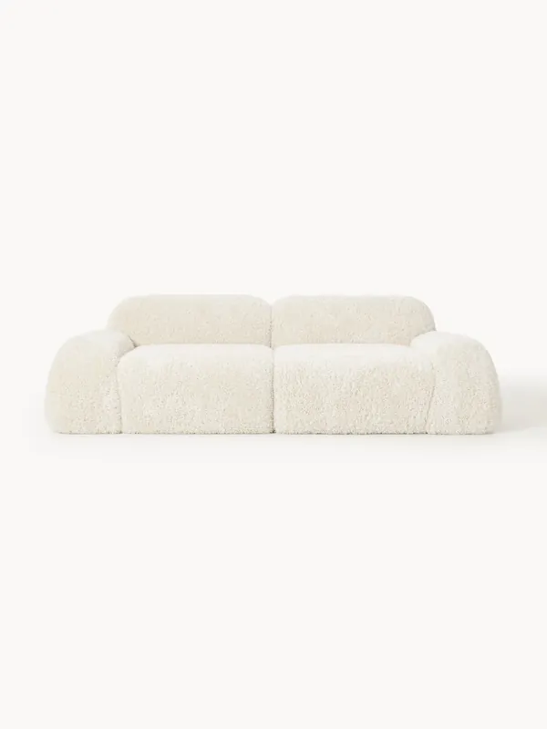 Divano componibile 3 posti in teddy Wolke