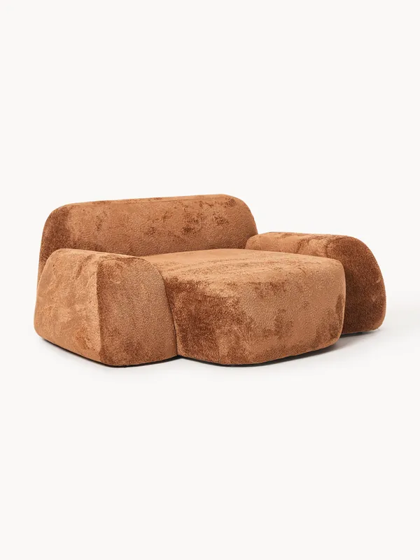Poltrona lounge XL in teddy bouclé Wolke
