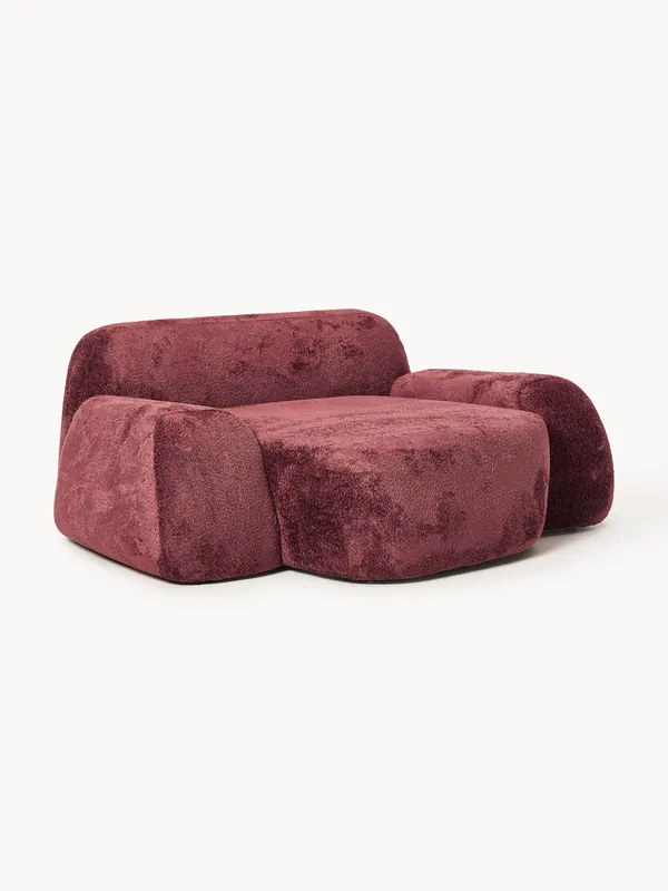 Poltrona lounge XL in teddy bouclé Wolke