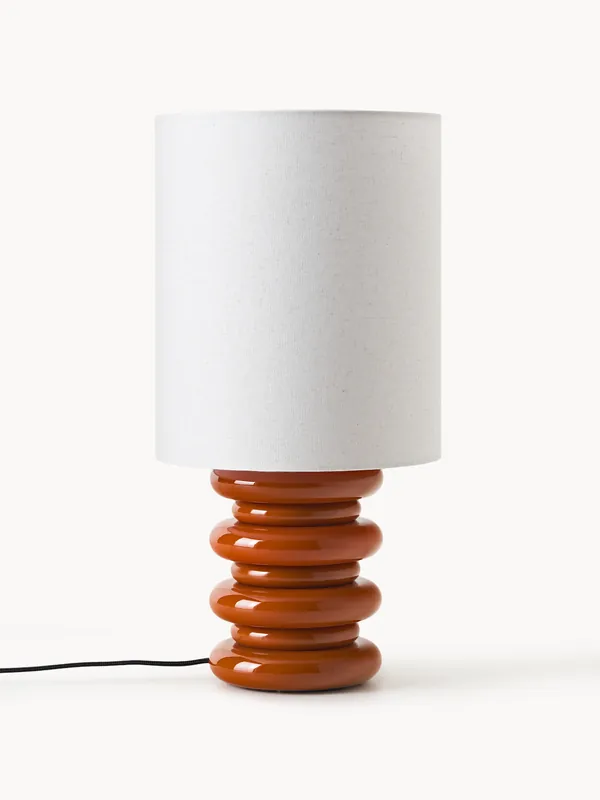 Lampada da tavolo con base in legno Nicolas