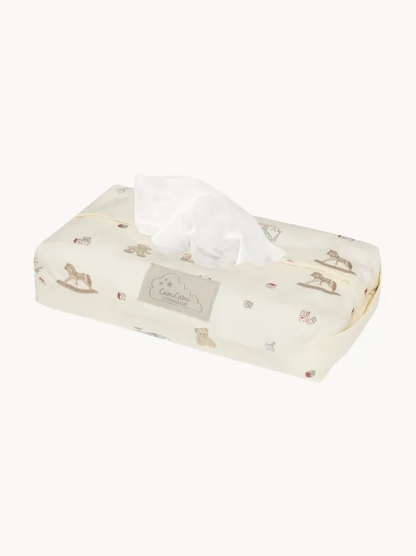Copertura per salviette umidificate per bambini in cotone organico Vintage Toys