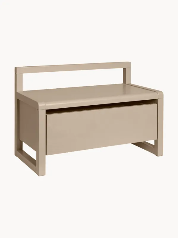 Panca in legno per bambini con contenitore Little Architect